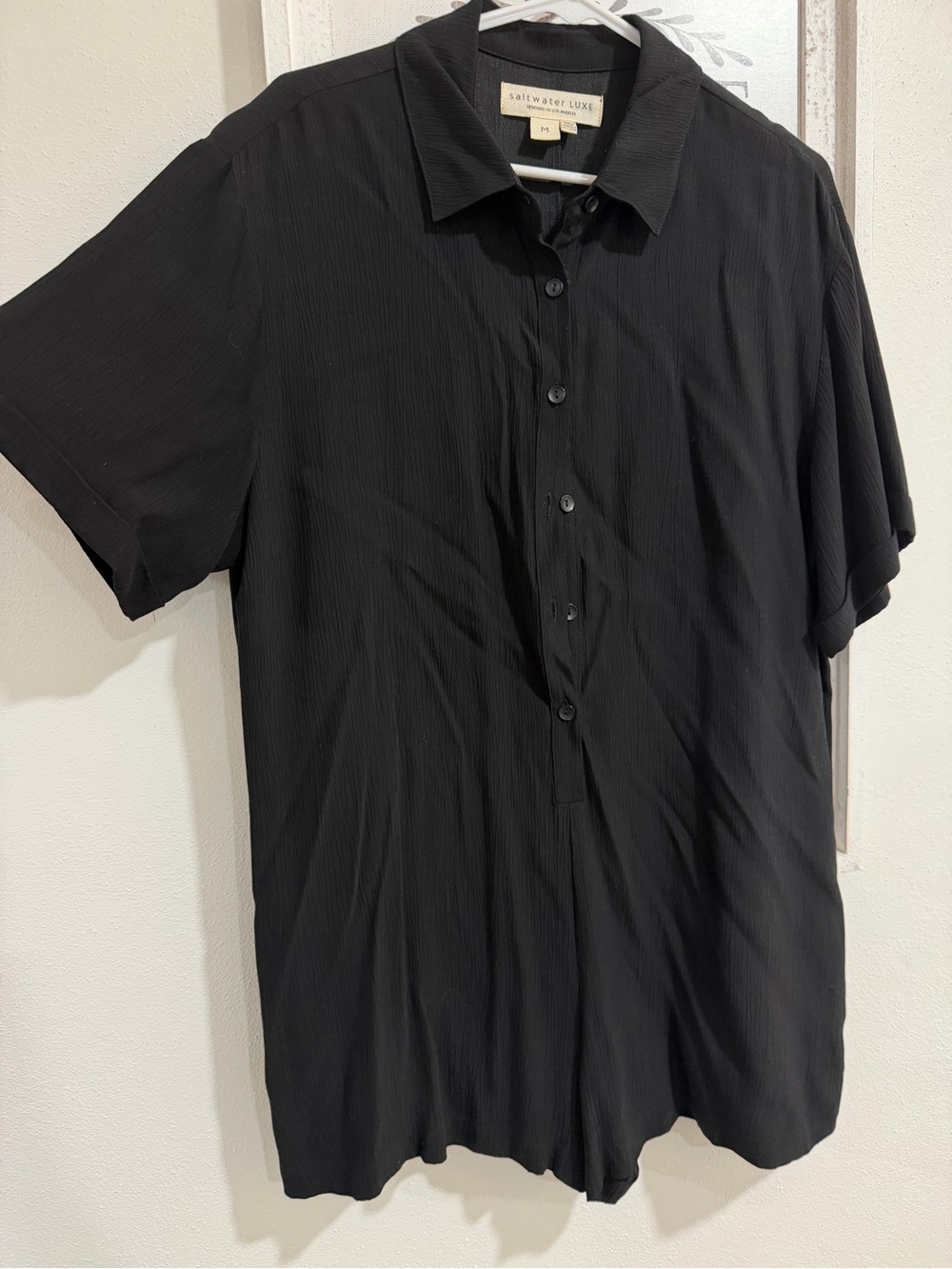 saltwater LUXE Black Short-Sleeve Romper